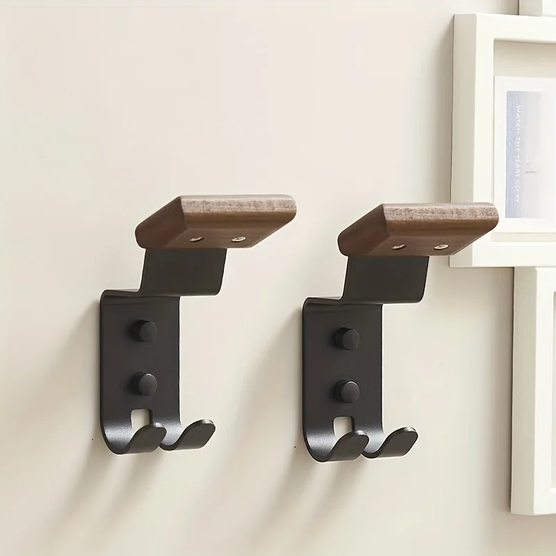 Motorcycle Helmet Holder Solid Wood Strong Steel Design Helmet Wall Mount Helmet Hanger for Motorcycle Bike Outerwear Sport Gear