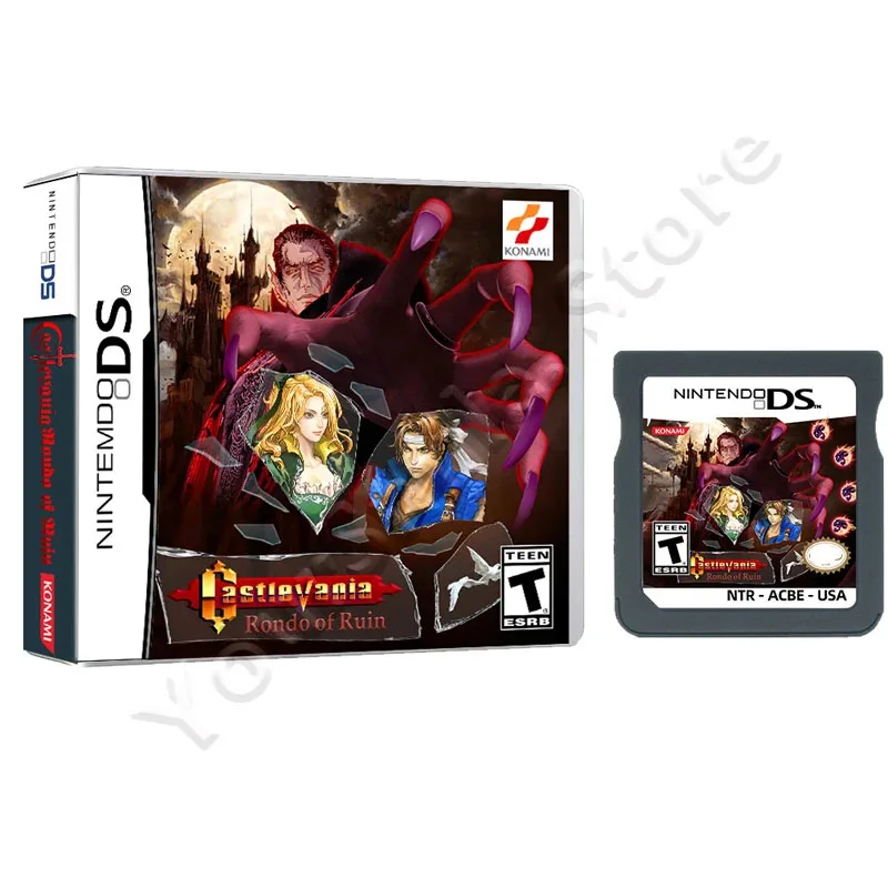 New NDS Game Cartridge Video Game Console Card Castlevania Series Rondo of Ruin Romhack English Version for NDS