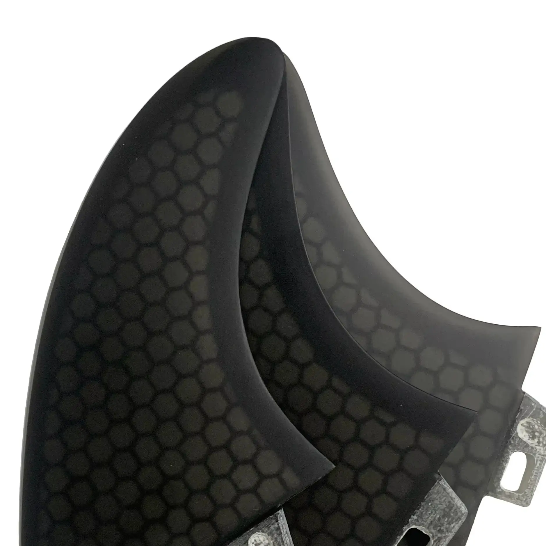 RISECE Fiberglass Surfboard Fins AM2 Honeycomb Surf Fin Double Tabs 2 Base Thruster Fin Set 3PCS