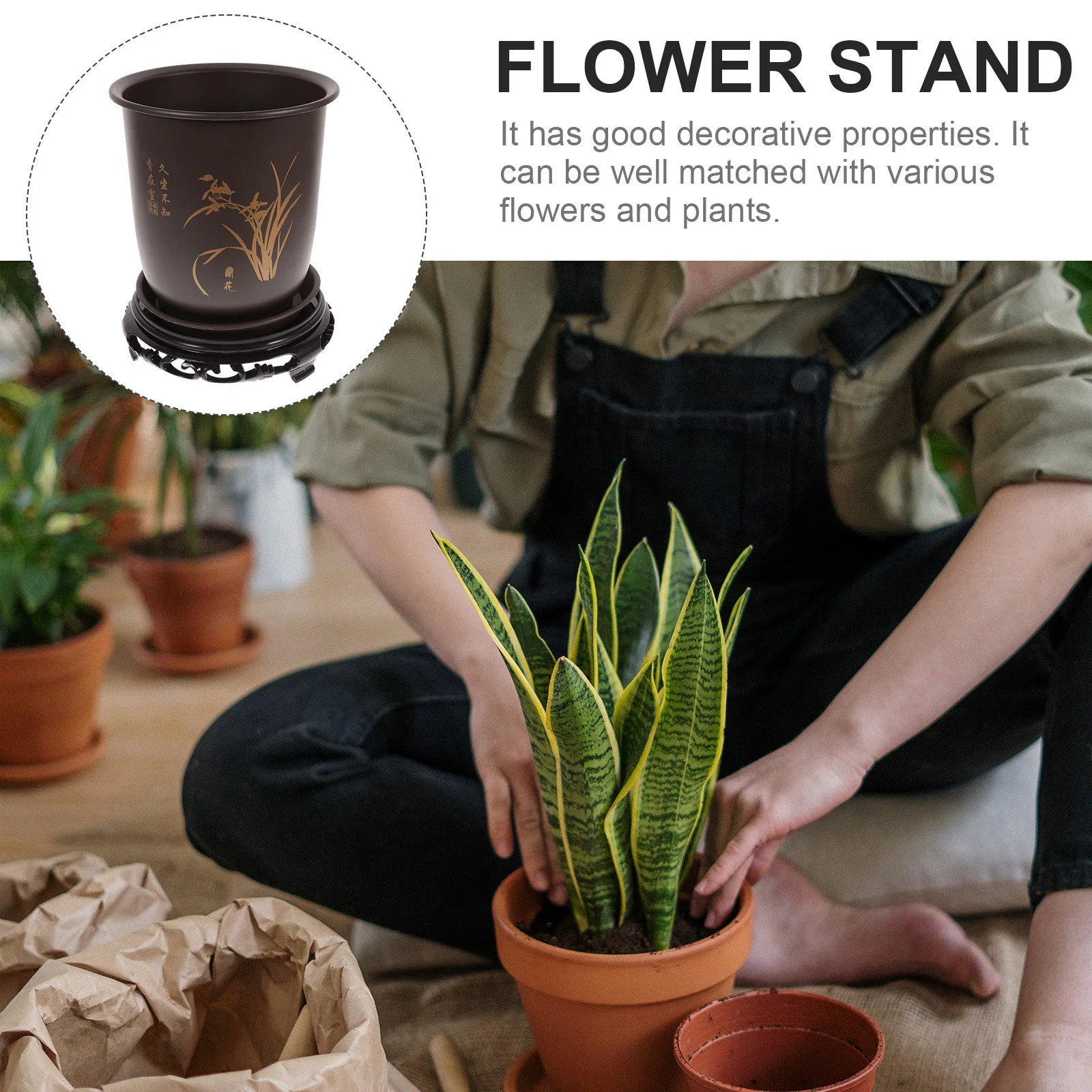 

1Set Plastic Orchid Nursery Pot High Performance Flowerpot Indoor Balcony Bonsai Plant Pot Lightweight Gardening Container