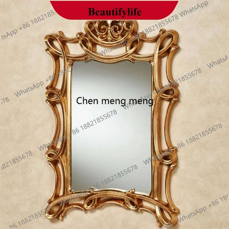 A182 Customized European light luxury makeup mirror, living room decorative mirror, retro fireplace enigma mirror