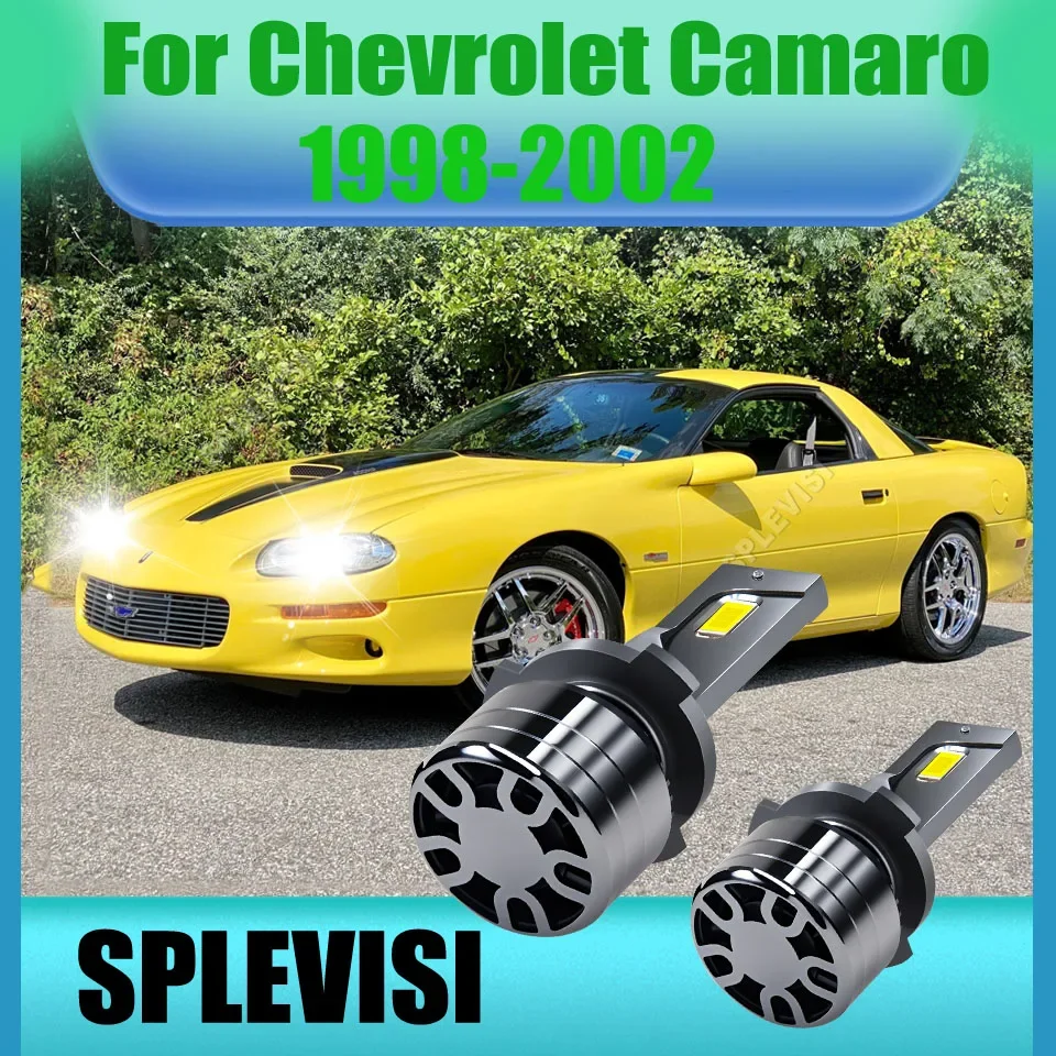 Turbo LED Bulbs 12V Headlight Lighting Kit No Glare No Haze Just Pure Light For Chevrolet Camaro 1998-2002 1999 2000 2001