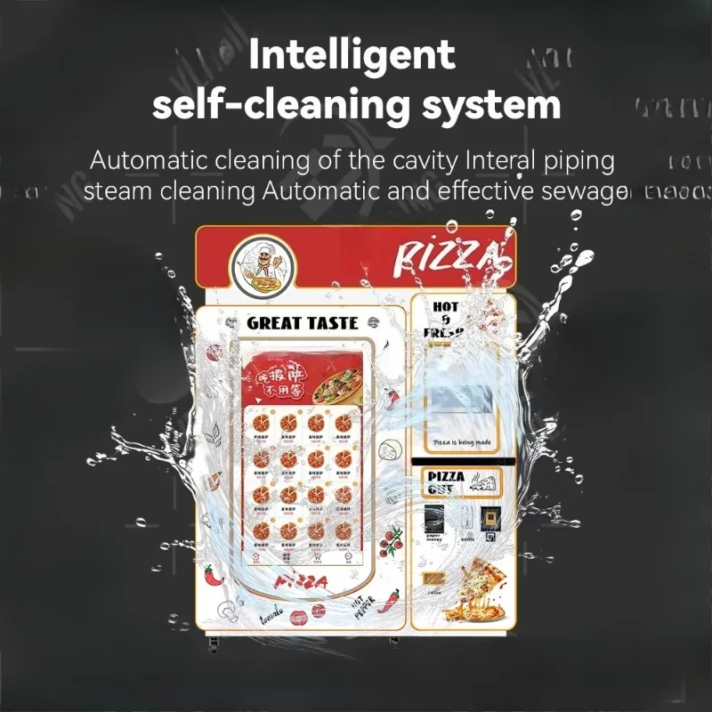ماكينة بيع البيتزا ماكينا الصغيرة المصنوعة بفرن صغير لمدة 3 دقائق سهلة التشغيل للبيتزا ذات الخدمة الذاتية