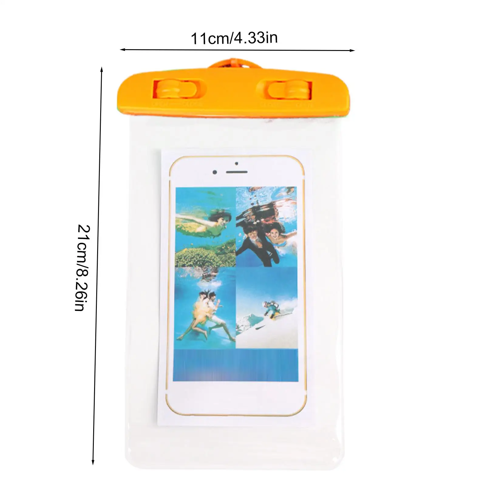 방수 전화 홀더 물 놀이 핸드폰 가방 수영 래프팅 보트 타기를위한 끈이있는 투명 터치 스크린 전화 주머니