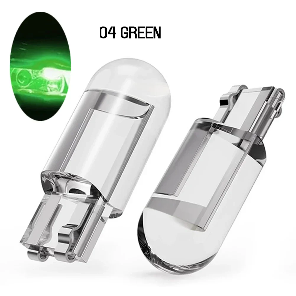 2/10 Pcs W5W 194 T10 LED Glas Gehäuse Cob Auto Birne Weiß Grün Blau Rot Dome Lampe Freiheit keil Kennzeichen Lampe Dome Licht