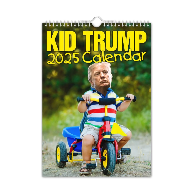 2025, lustiger Trump-Wandkalender, Neuheitsplanung, hängender Wandkalender, Notizblöcke für Zuhause, Büro, Weihnachten, Halloween, Neujahr