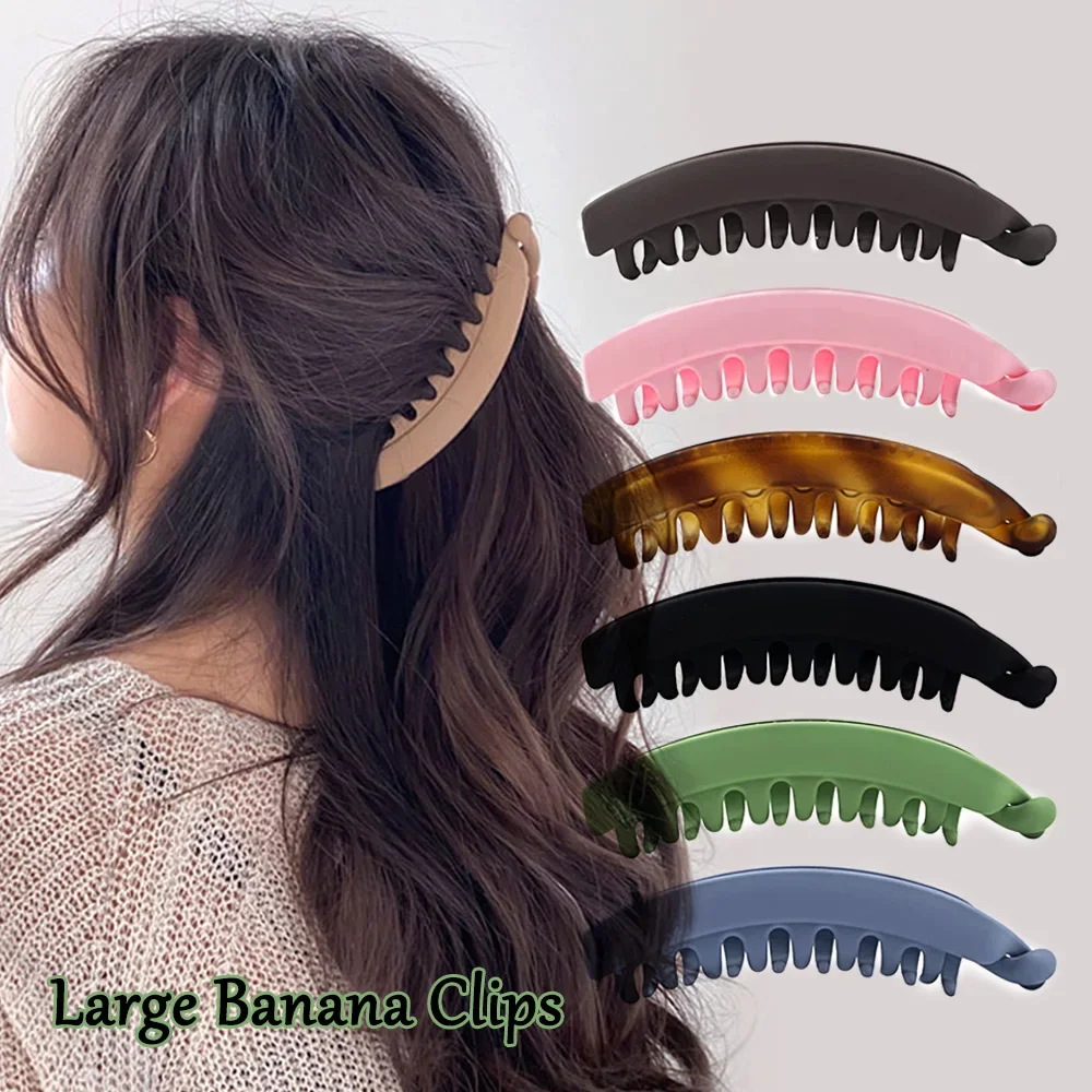 Clipes de cabelo banana para mulheres, presilhas grandes, apertos de cabelo para meninas, rabo de cavalo, acessórios de cabelo leopardo