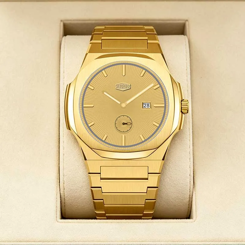 

HEROFORCE Sport Mens Watches Gold Top Brand Luxury Auto Date Watch Men Waterproof Luminous Quartz Watches for Men Reloj Hombre