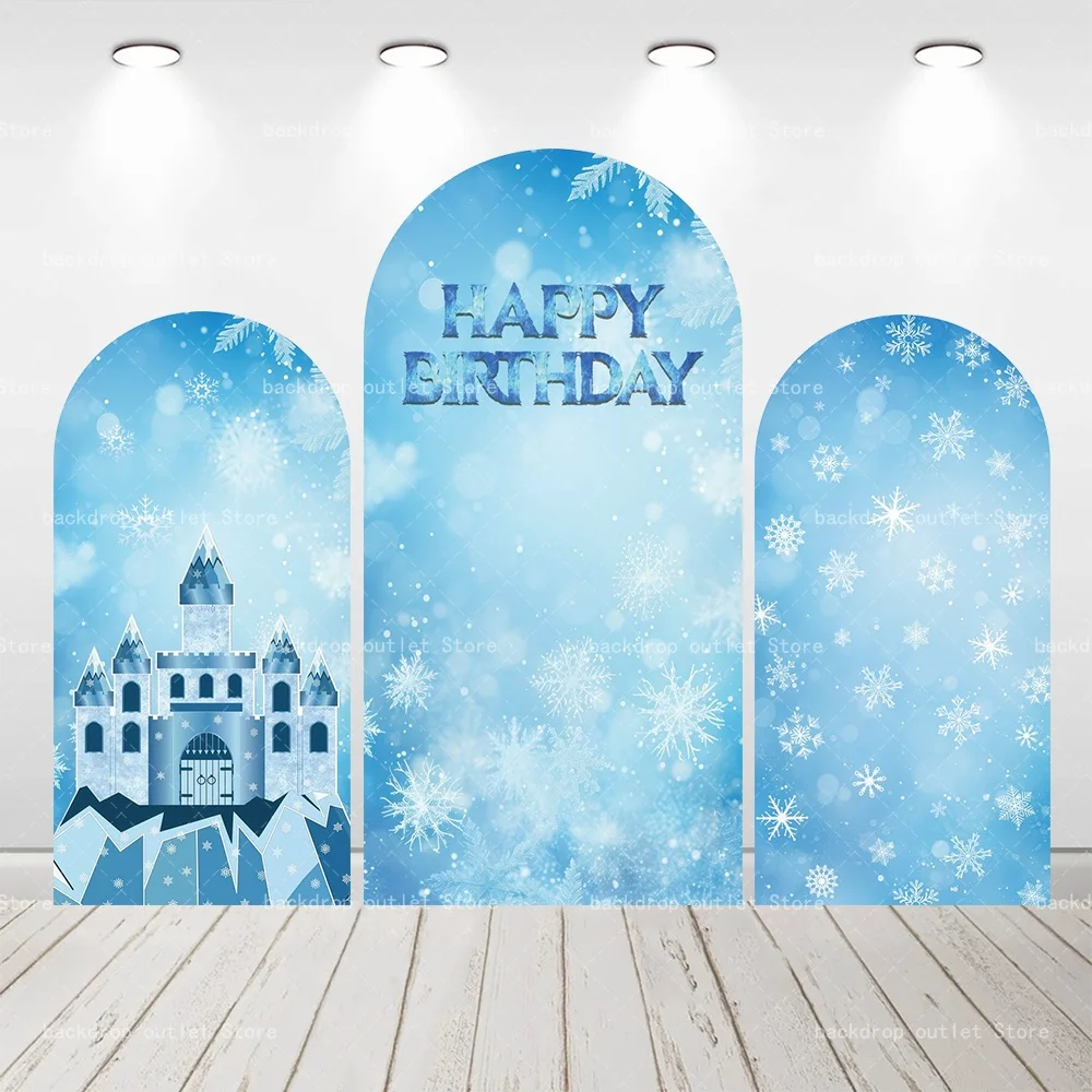 Mehofond Frozen Castle Arch Backdrop Princess Kids Baby Shower Happy Birthday Party Decorations Chiara Wall Arch Background