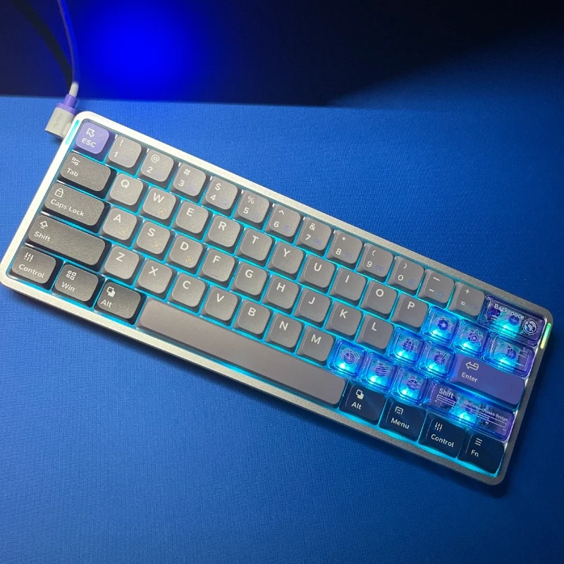 NuPhy Air60 HE  Magnetic Keyboard 61 Keys Wired Hall Effect for Valorant,0.125ms Response Low Profile Gaming Keyboard for FPS