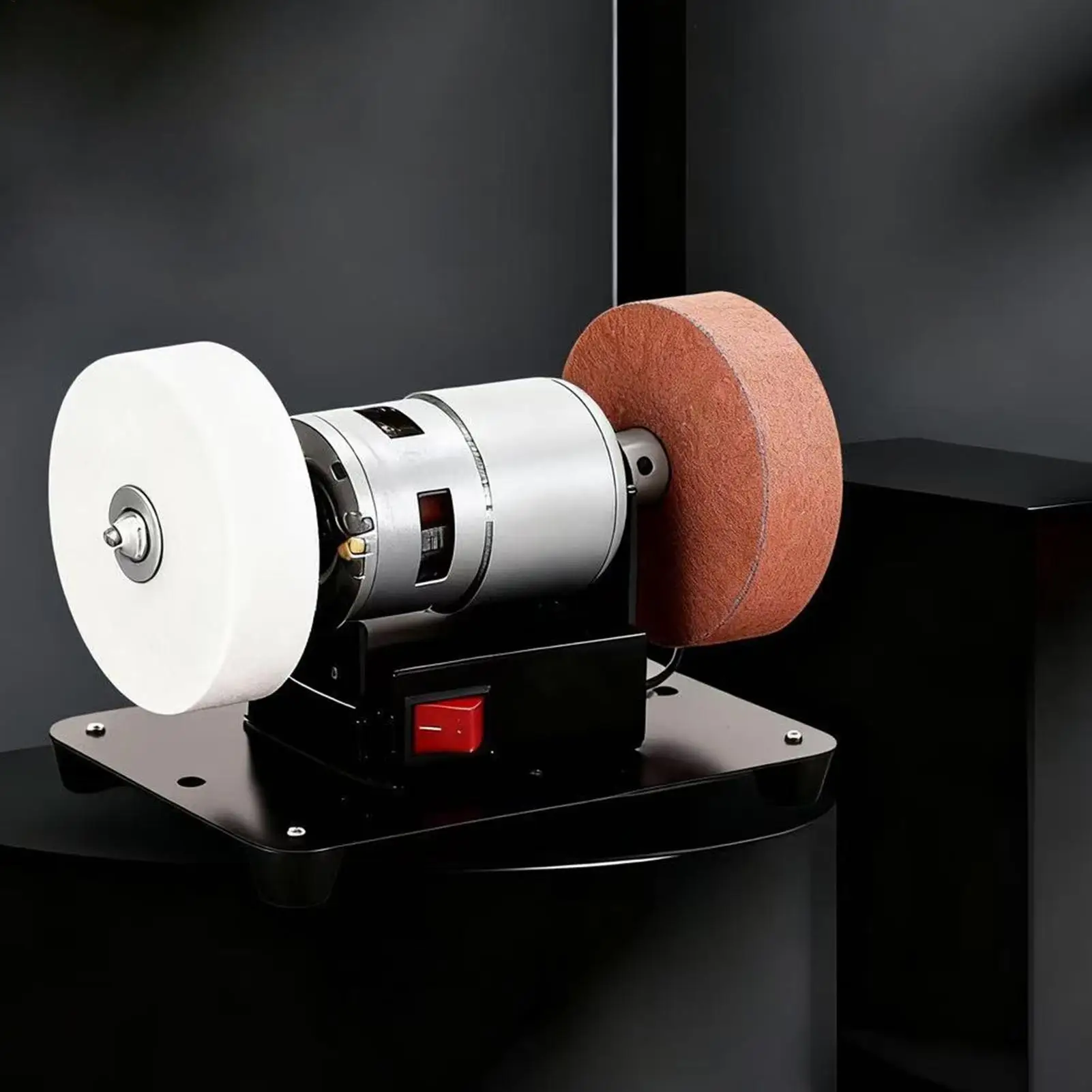 6000 RPM Powerful Small Bench Grinder Buffer for Wood DIY Crafting Model Making Engraving Home Workshop Repair Shop