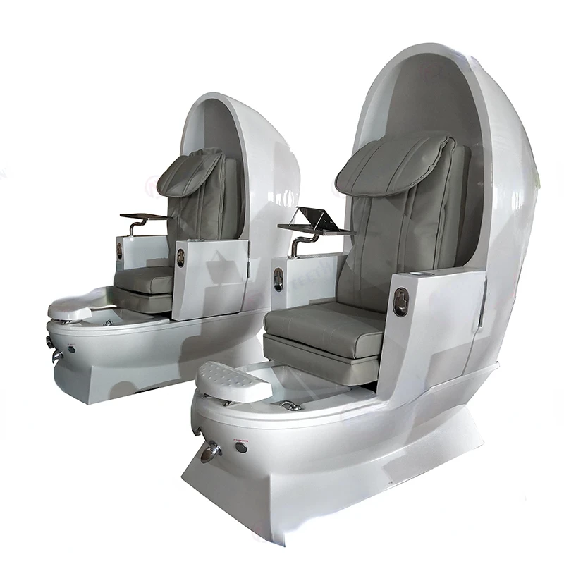 Deluxe Pedicure Spa Chair Reclining 2 Moter Spa Massage Chair Nail Salon Equipment Electric Nail Chair