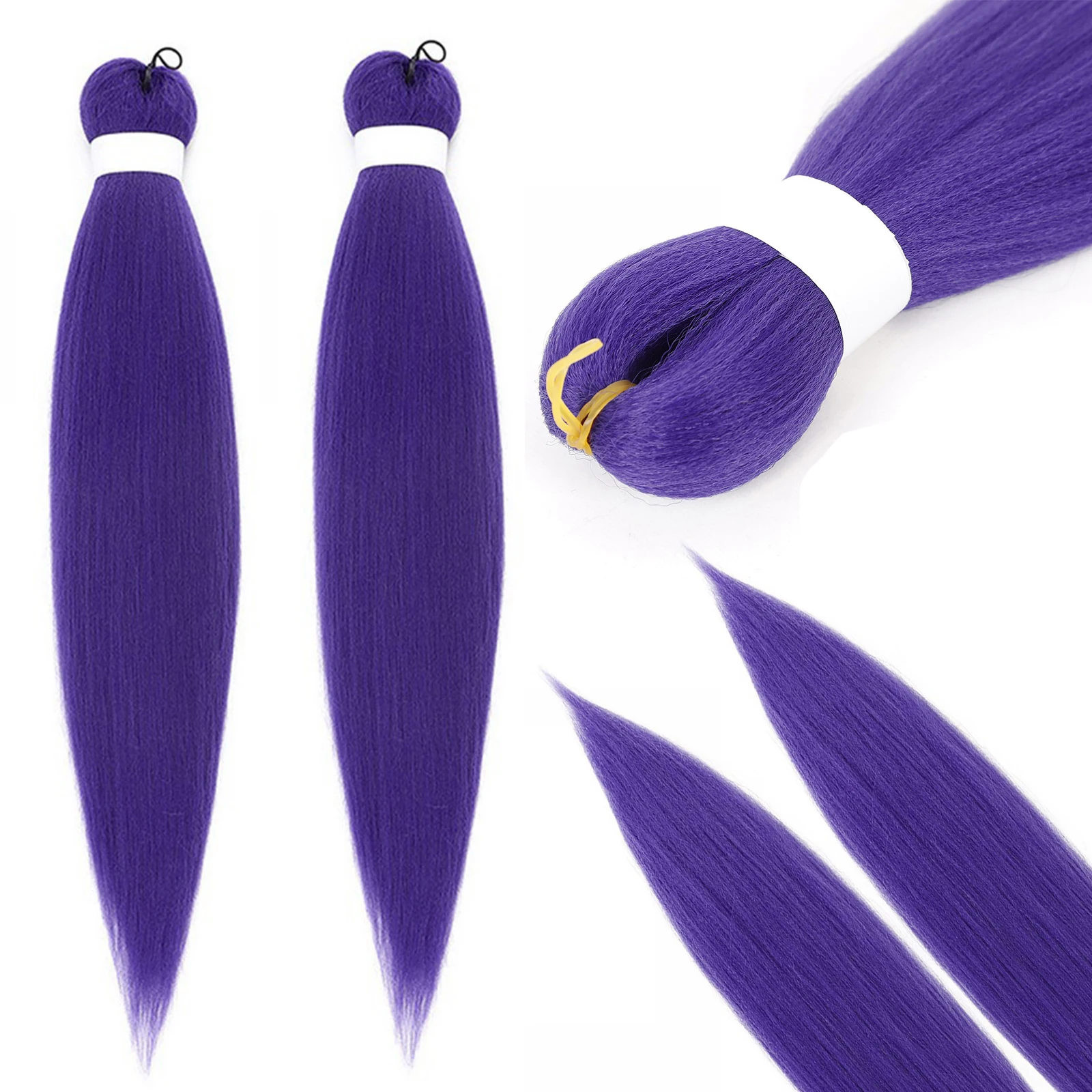 4/6/8pcs 24 inch Hair Extensions Long Plait Hair High Temperature Silk Cosplay Costume Wig Girls Women Long Braided Ponytail