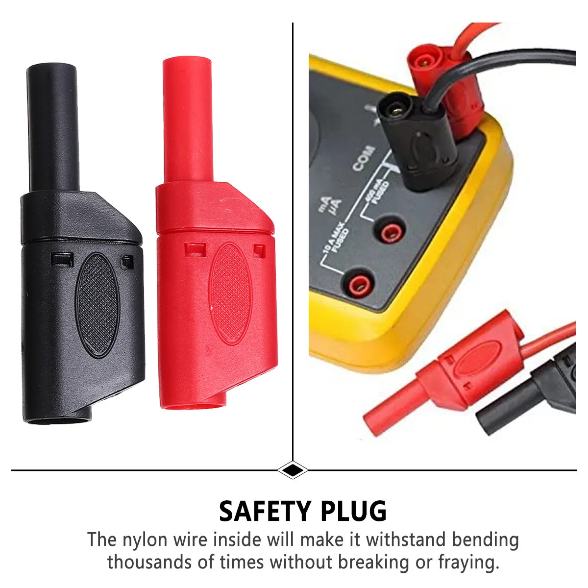10Pcs Insulated Full Copper Banana Plug Connectors Screw Terminal for Multimeter Test Leads Adapter High Durability