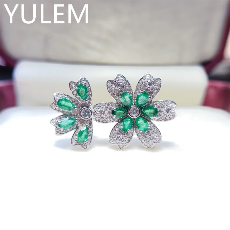 

Серебряное кольцо 925 пробы для свадьбы, серебряное кольцо с натуральным изумрудом 3 мм * 5 мм, 0,5 карата, ювелирные изделия с колумбийским изумрудом для вечеринки