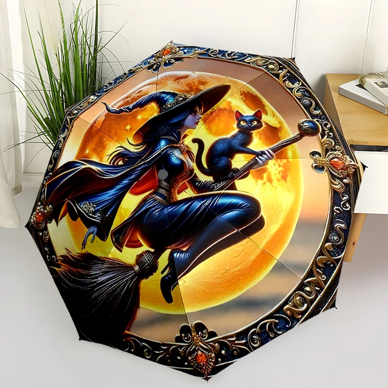 Wizard Automatic Umbrella, Compact Design with 8 Ribs,  Outdoor Leisure and Daily Use-ideal Gift