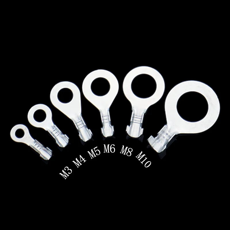 150pcs/set Round Terminal Block DJ431 O-type Lugs Terminals Cold-Pressed Connector Copper Tab Wiring Nose Combination Set