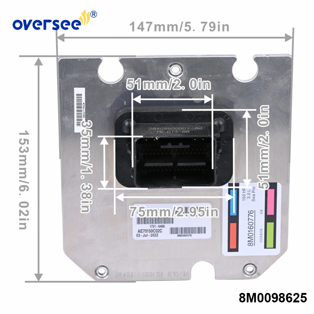 OEM Used 8M0098625 ECM for Mercury SEAPRO 150HP 4 Stroke Outboard Engine