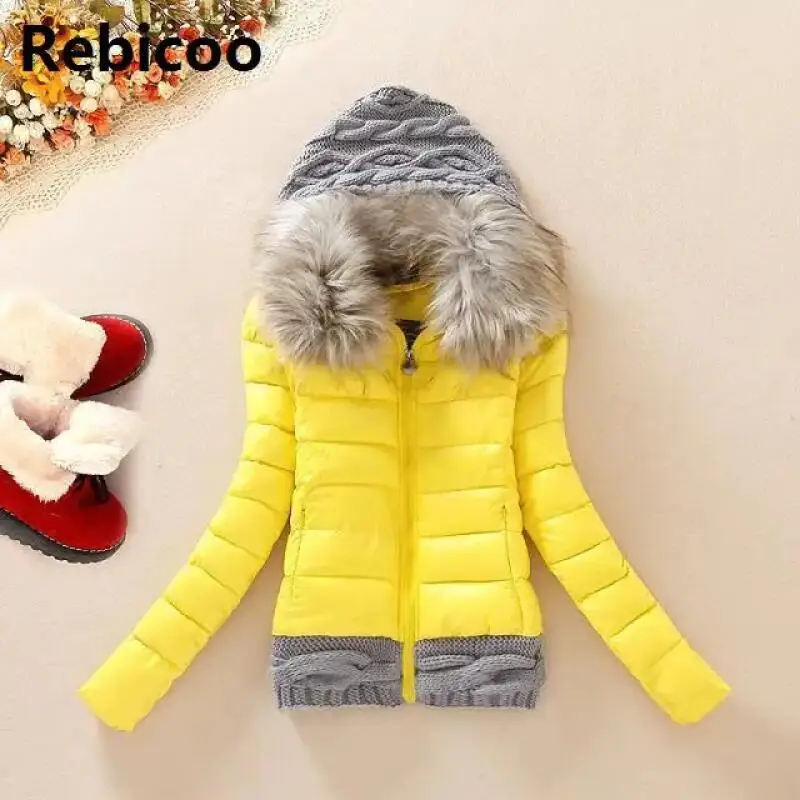 New Arrivals Winter Jacket Women Fashion Slim Big Fur Collar Warmth Outdoor Casual Coat Warm