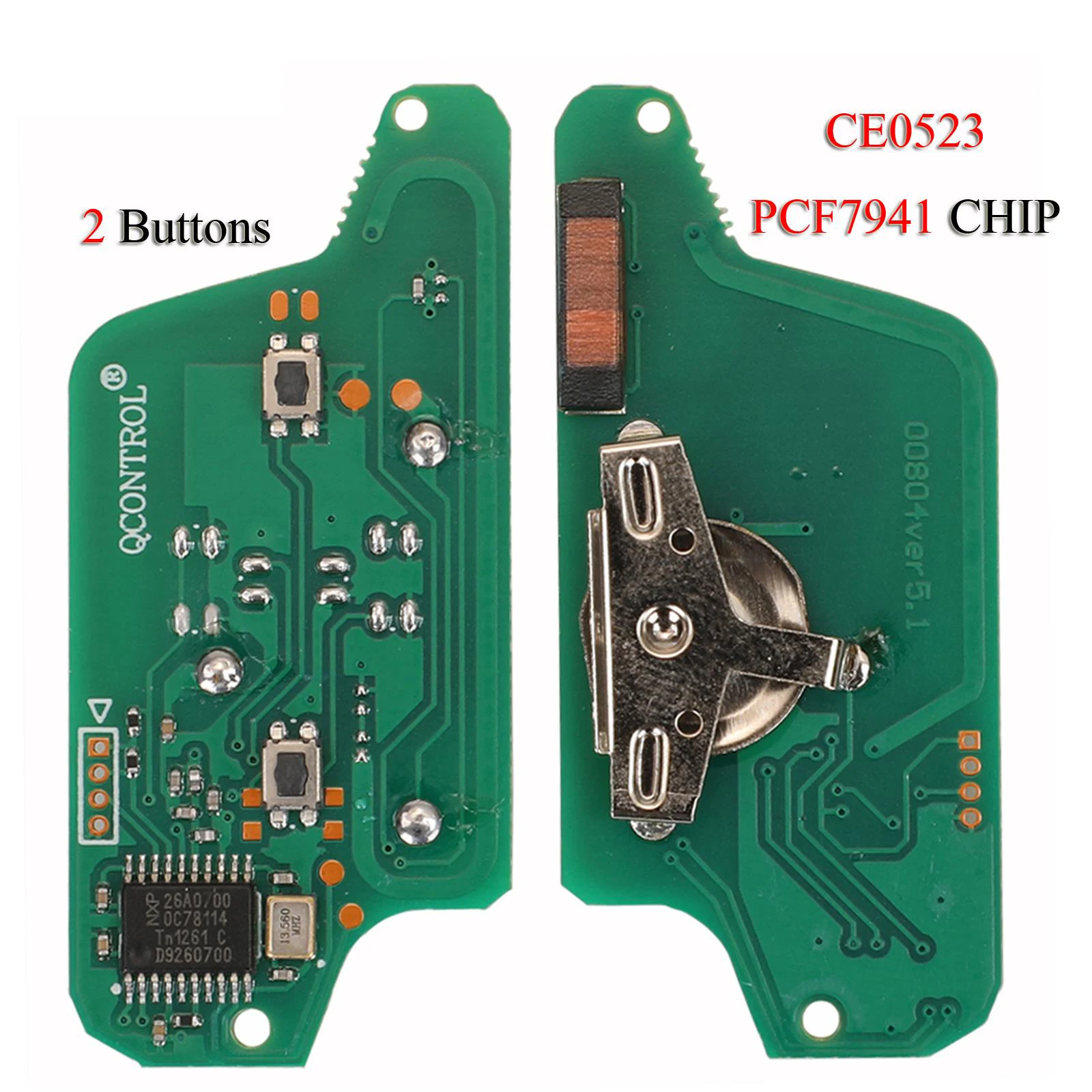 jingyuqin 10PCS/Lot Remote Car Key Circuit Board For Citroen For Peugeot 433MHZ ID46Chip CE0523 PCF7941 CE0536 PCF7961 ASK/FSK