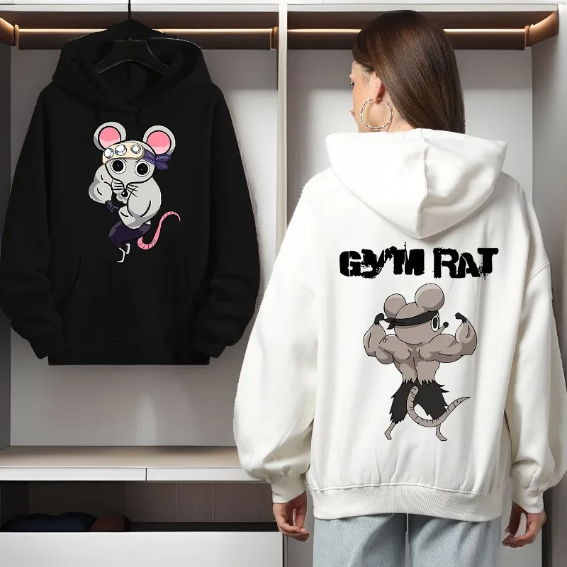 

Muscle Mouse Y2k Hoodie Women Harajuku Kawaii Casual Cute Tops O-Neck Women's Sweatshirts Y2k Clothes Hoodies Long Sleeve Hoodie