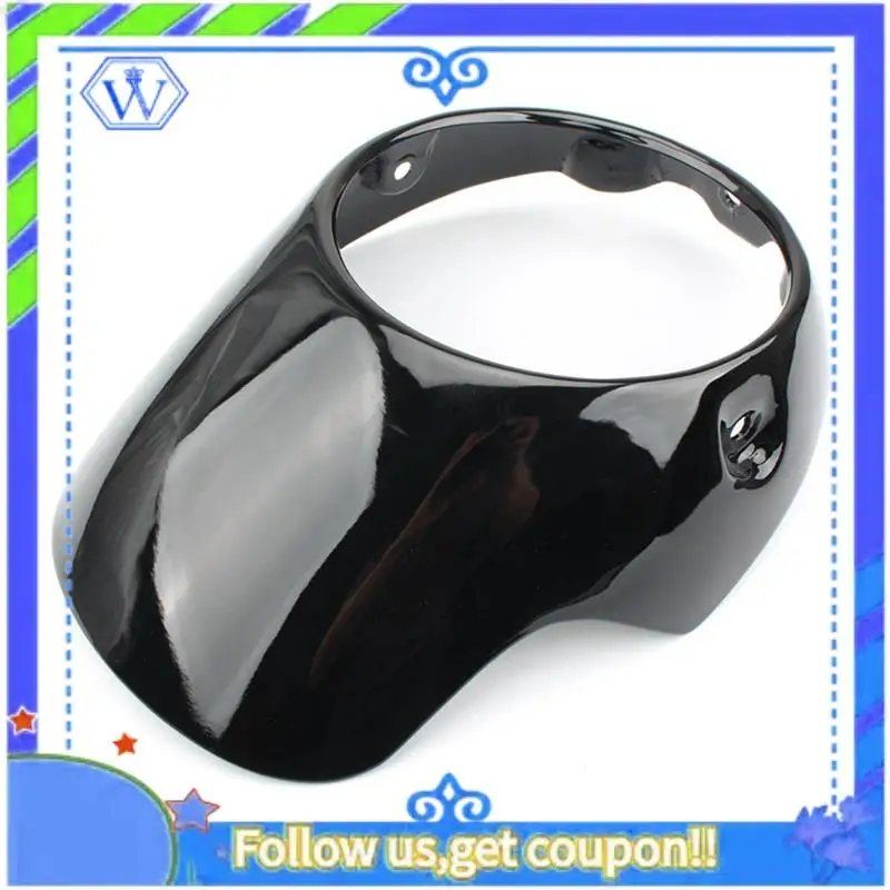 M46K-Motorcycle Headlight Fairing Mask Cowl For Triumph BONNEVILLE T100 T120 SE Thruxton 900 Scrambler 2001-2019 Gloss Black
