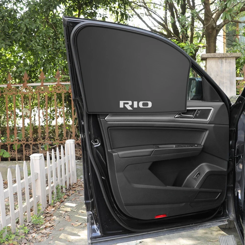

For Kia Rio 3 4 K2 K3 X-Line Accessories Magnetic Car Side Window Sunshade Cover Anti-uv Auto Front Rear Black Sun Visor