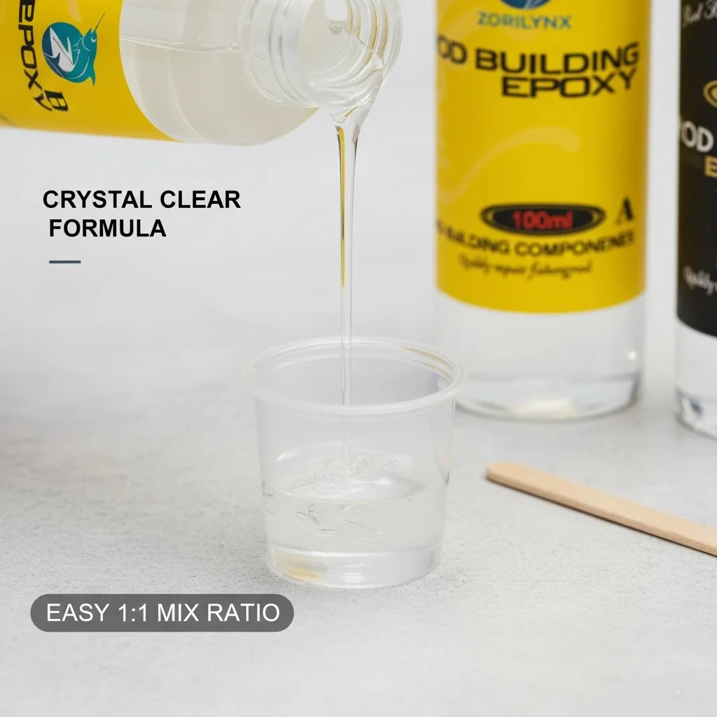 200ml Fishing Rod Building Epoxy AB Glue Set Clear Resin Wrapping Coating Polish Agent For Guide Ring Reel Seat Repair ZORILYNX