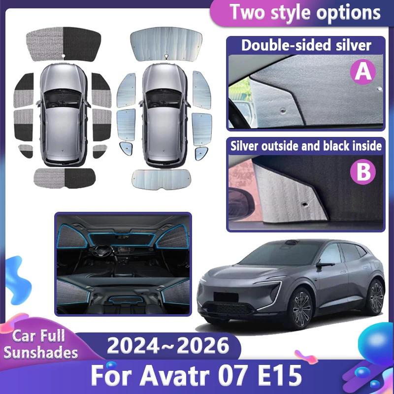 

Car Window Full Visor For Avatr 07 Accessories E15 2024 2025 2026 Anti-UV Privacy Sunshade Block Protection Coverage Accessories