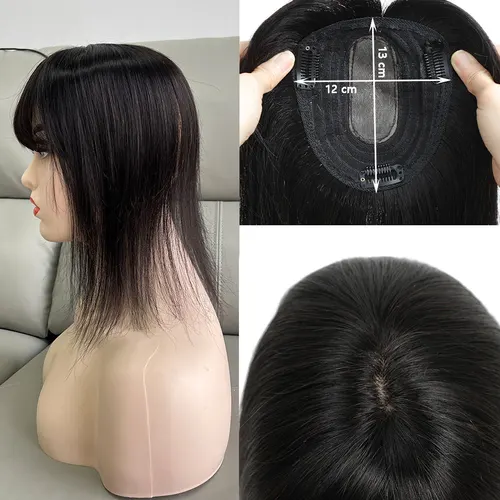 Imagen 2 del producto PLADIO-Pinza de pelo Natural para mujer, extensión de cabello 100% humano, 12x13cm