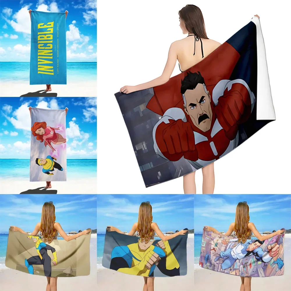 I-Invincible V-Vintage Beach Towel Microfiber Sand Free Quick Dry Soft Sandproof Pool Towels Gift for Women Travel