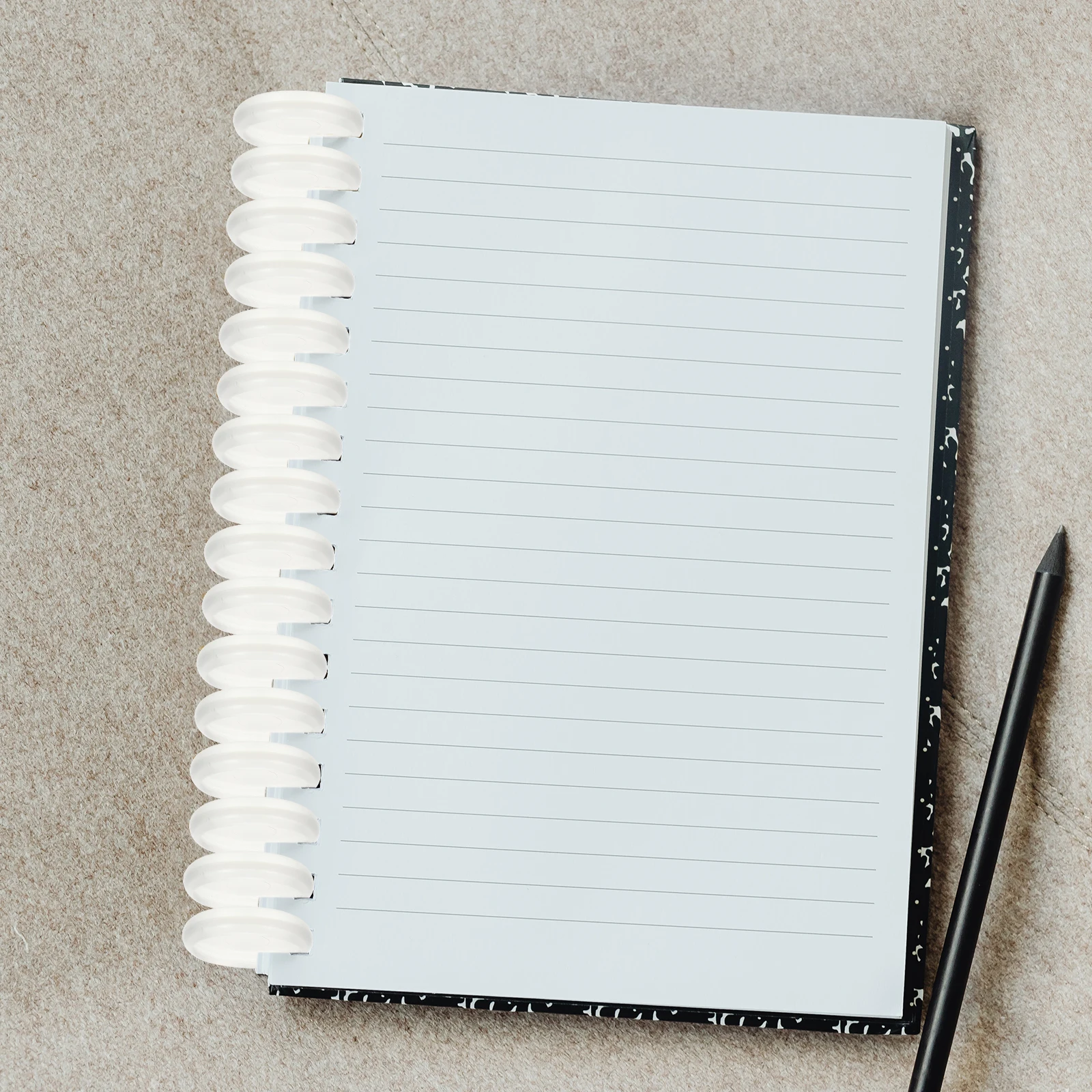 44 Pcs Loose Leaf Binding Ring Disc Buckle Scrapbook Planner Rings White Abs Clear Discbound