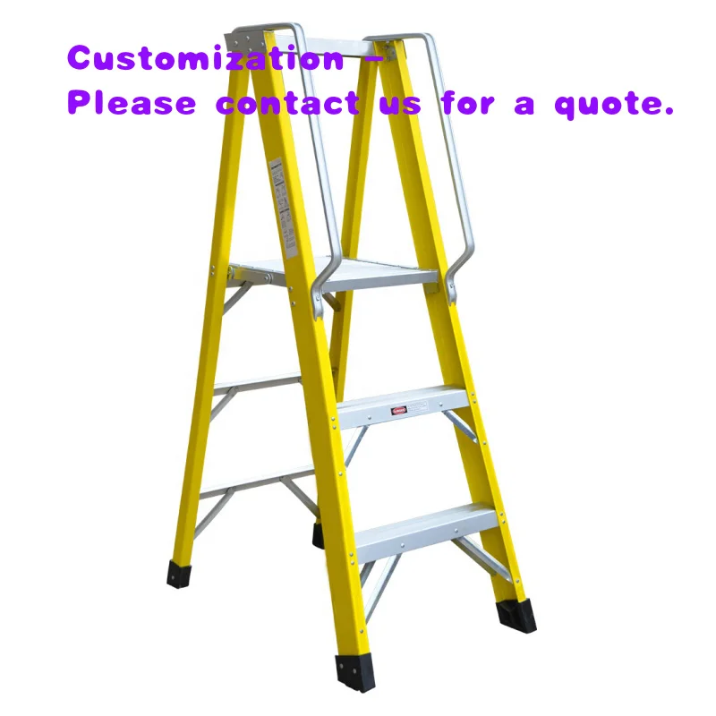 custom.Industrial Six-Step Modern FRP Combination Ladders Insulation Folding Ladder 150KG Capacity Pool Safety Household Superma