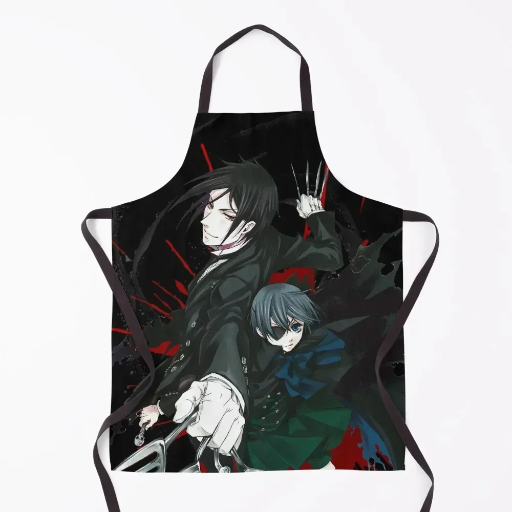 

Ciel and Sebastian Black Butler Apron christmas 2025 for kitchen useful painting Apron