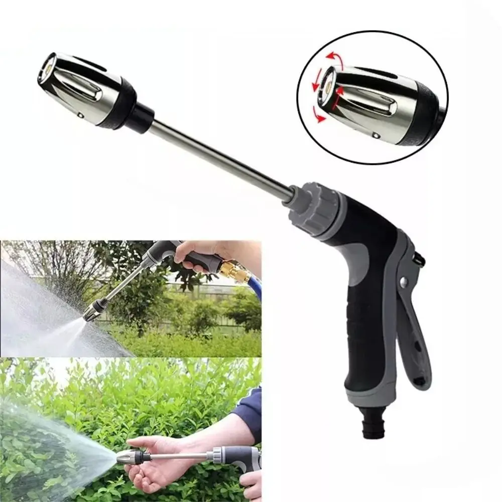 New Portable Turbo Washer Power Lengthen High-Pressure Cleaner Tool Black Metal Car Wash Tool for Garden Hose