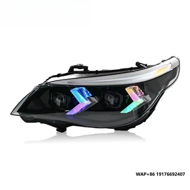 High Quality Car Front Lamp for ‘BMW E60 520i 520d 523i 525i 530i 2003-2010 RGB Remote-controlled Color-changing DRL Headlight
