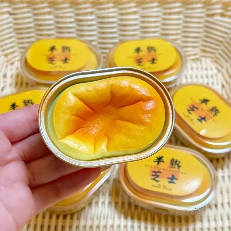 12pcs Squishy Cheese Bread Squeeze Toy Stress Relief Slow Rising Dough Toys for Ages 3 And up Made of TPR Material