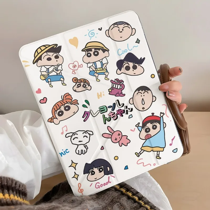

Crayon Shin-chan Three-Fold Case for 11th A16 Mini7 Air7/Air6 Y-Fold Case 10th 9th/8th 10.2in Tablet Cover Pro 21 22 11in Case