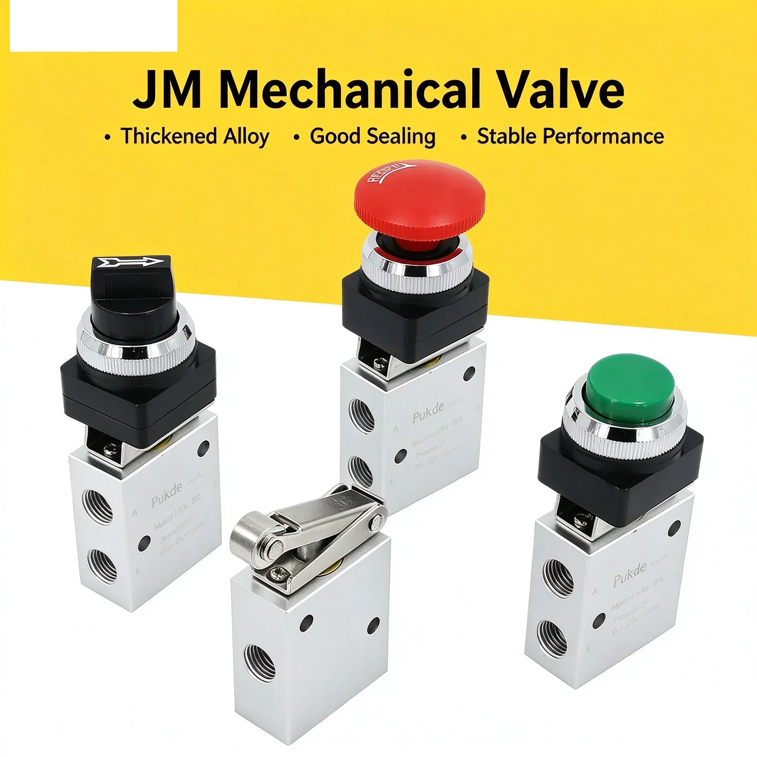 Pneumatic two-position three-way mechanical valve button roller knob switch JM-05/06A/07 manual control air control valve