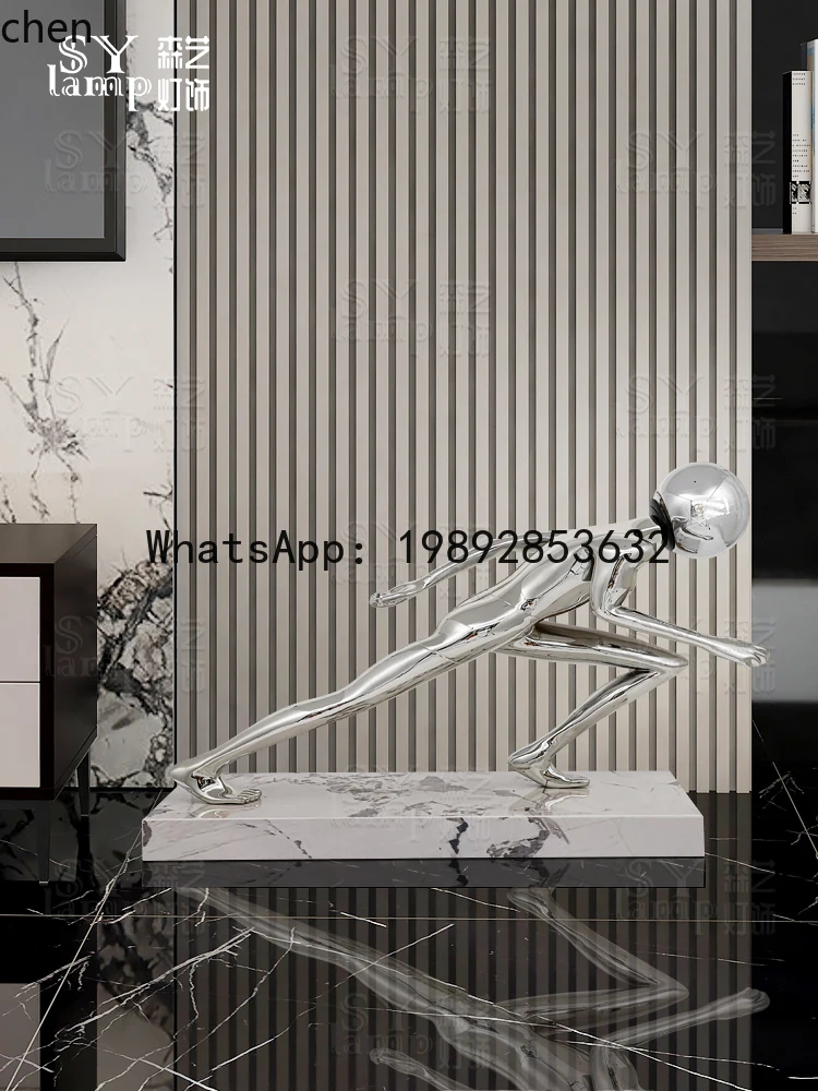 X1  ornament floor-to-ceiling living room entrance sculpture decoration creative portrait hotel decoration lamp