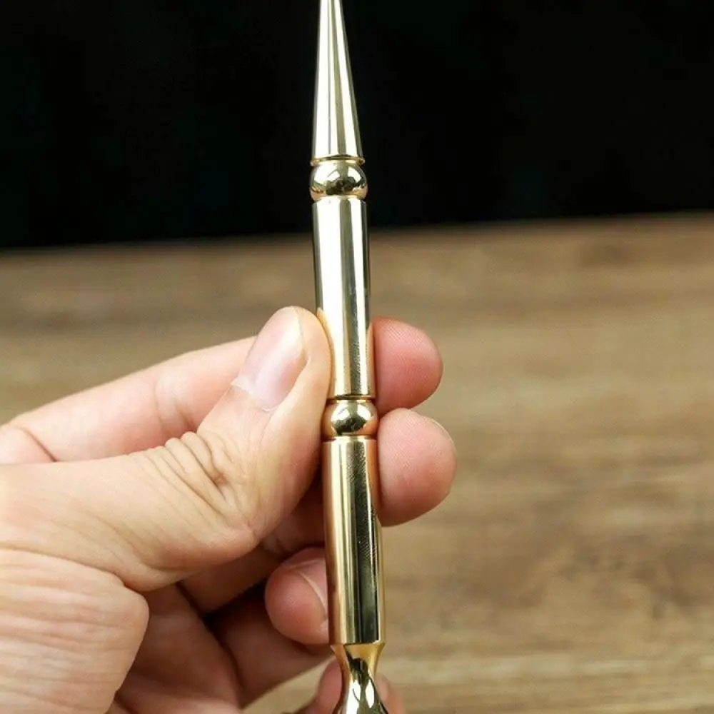 Brass Massage Pen Facial Acupuncture Point Stick Body Meridian Scraping Tool Foot Reflexology Applicator Relaxation Wand
