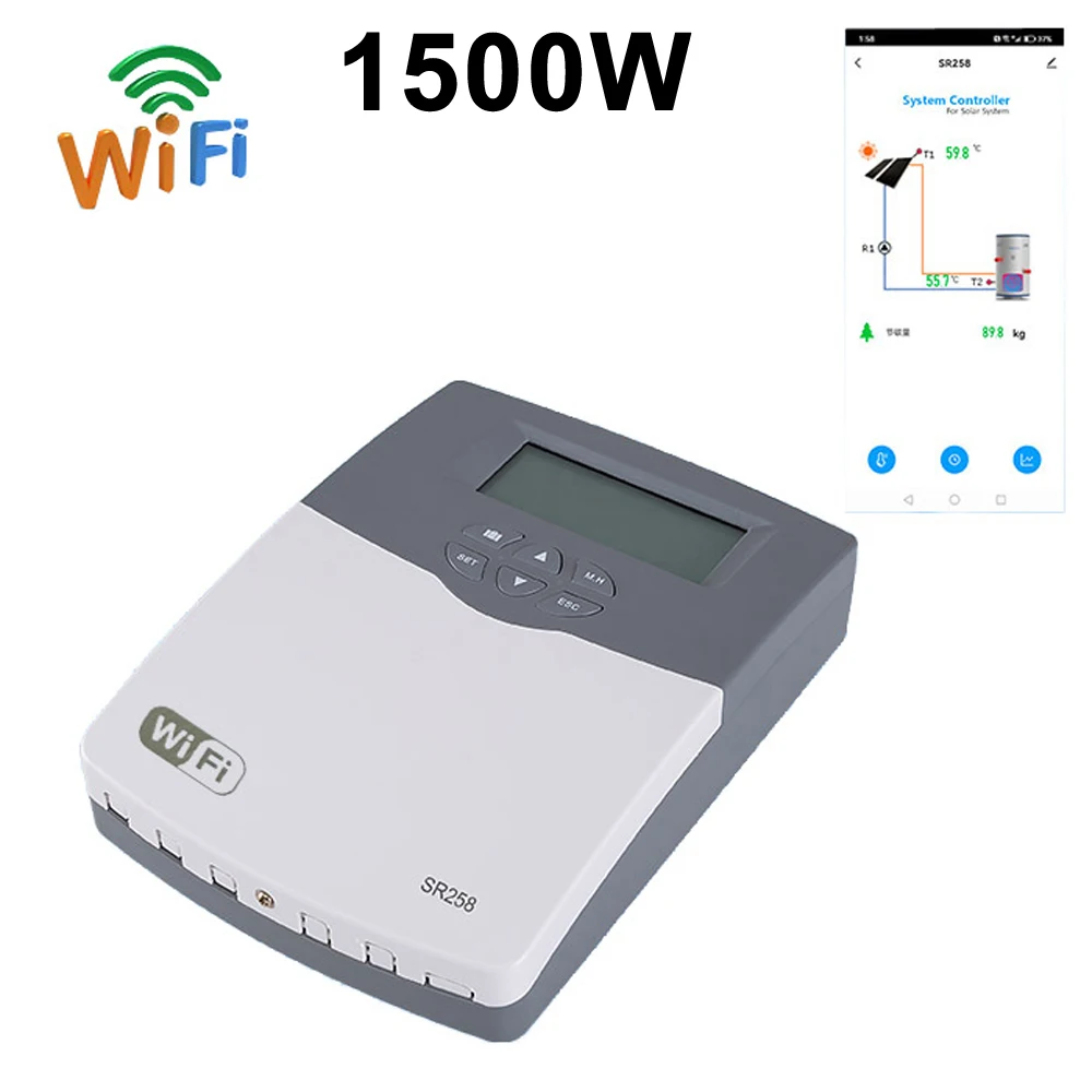 controlador solar para split pressurizado sistema solar de aquecimento de agua opcional wi fi app controle remoto sr258 01