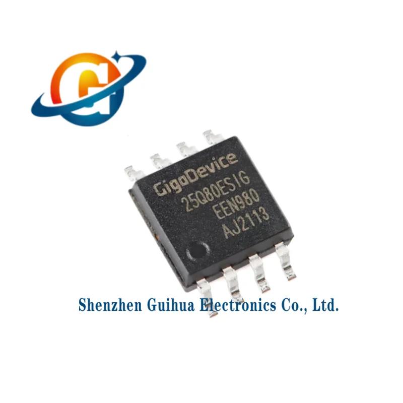 10 pieces of brand new original GD25Q80ESIG SOP-8 8M-bit serial flash memory chip