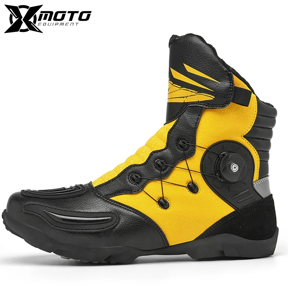 

New Motocross Boots Non-slip Motorbike Riding Boots Race Outdoor Sports Running Shoes Wear Resistant Protective Motorcycle Boots