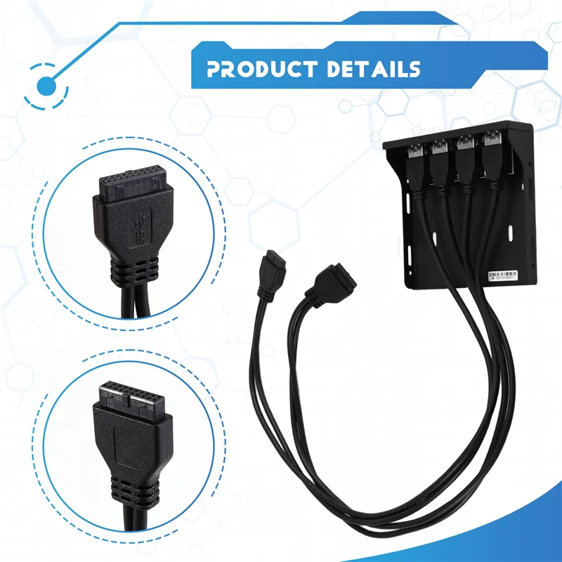 

USB Front Panel Hub 3.5 Inch Floppy Bay USB 3.0 Front Panel 3.5 Inch Floppy Front Panel