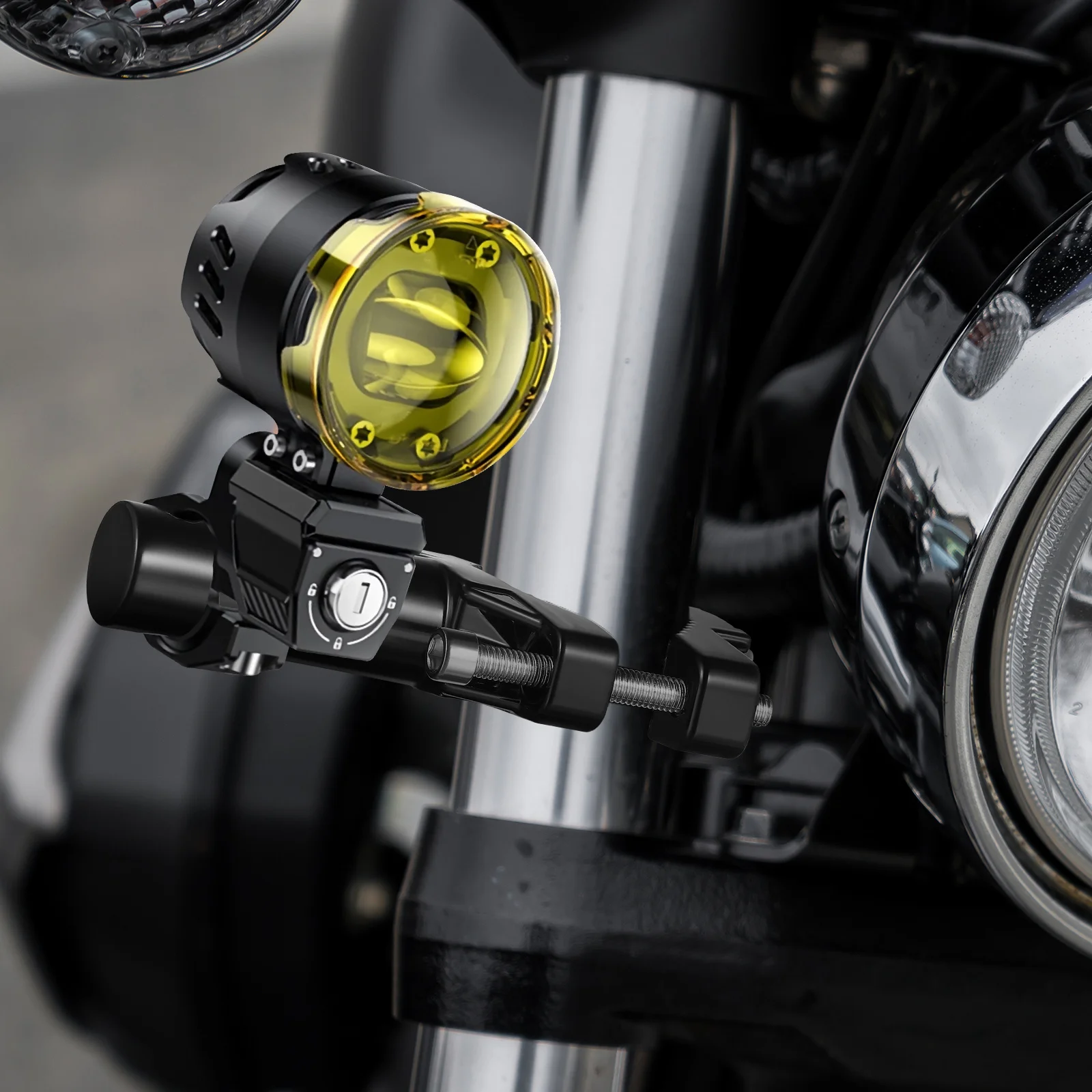 

2Pcs Motorcycle Shock Absorbing Headlight Bracket Adjustable Front Fork Lamp Mount Light Bar Mounting Brackets Motorcycle