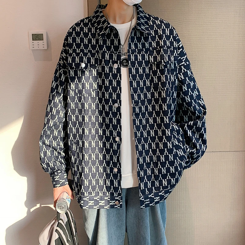 メンズ長袖春と秋のジャケット,ルーズフィット,イングリッシュスタイル,ストリートウェア,ラージサイズ,xxxl