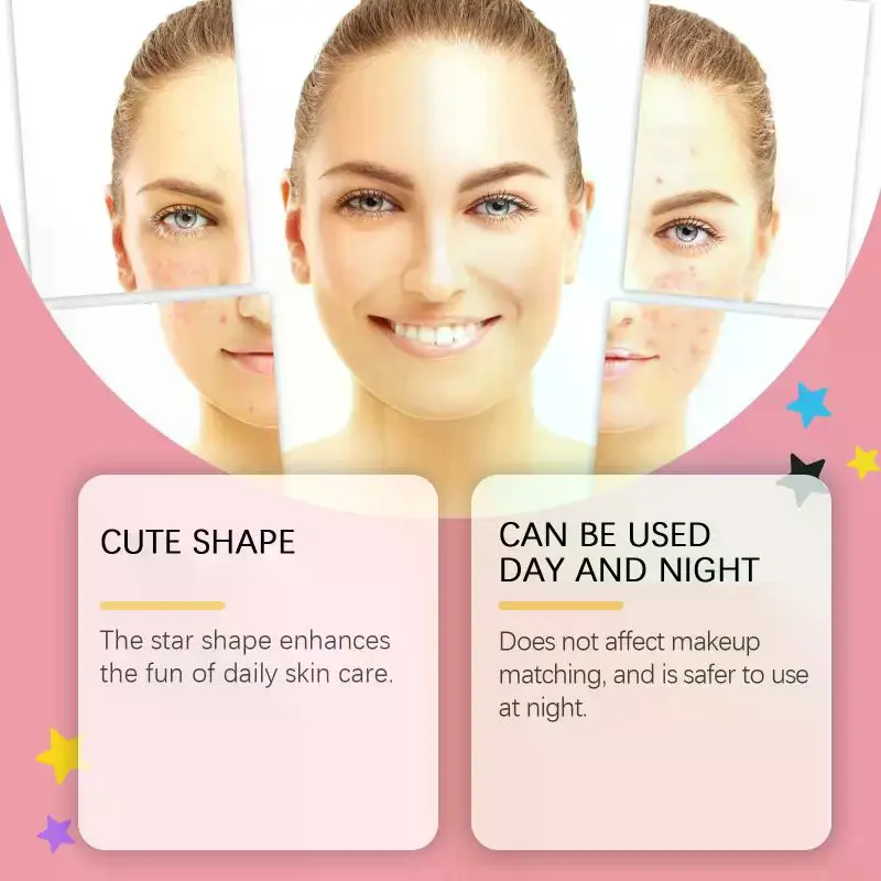 Star Shaped Hydrocolloid Acne Patches Invisible Pimple Beauty Cover Spot Clear Concealer Waterproof Marks Sweat-Proof
