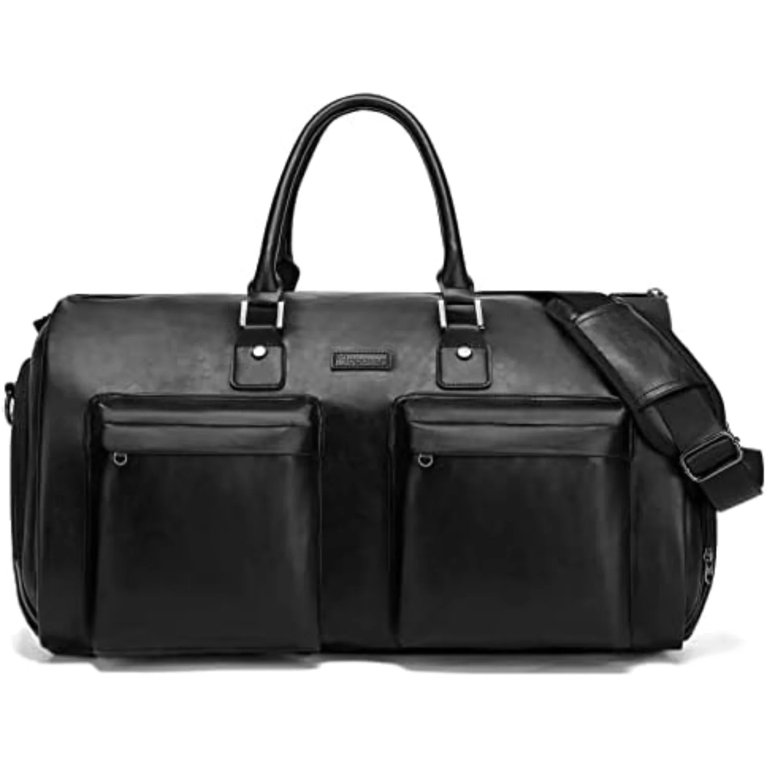 Modoker Convertible Leather Garment Bag - Waterproof Travel Duffel for Men & Women - 2 in 1 Hanging Suitcase Suit Travel