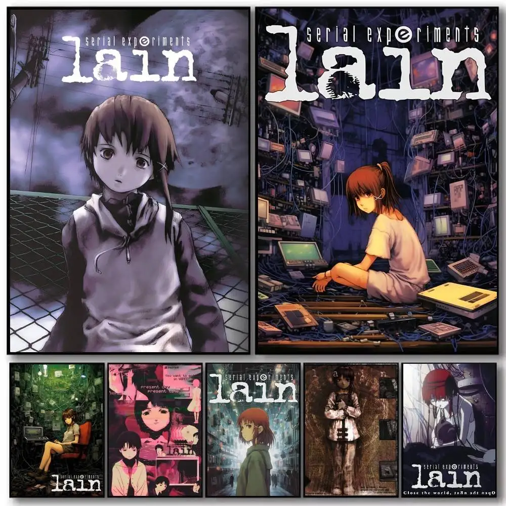 Game Serial Experiments Lain Poster Art With Prints Home Bedroom Living Room Decoration Gift